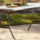 Lifetime 25011 Fold In Half Light Commercial Table, 6 Feet, White Granite | $45 | Amazon